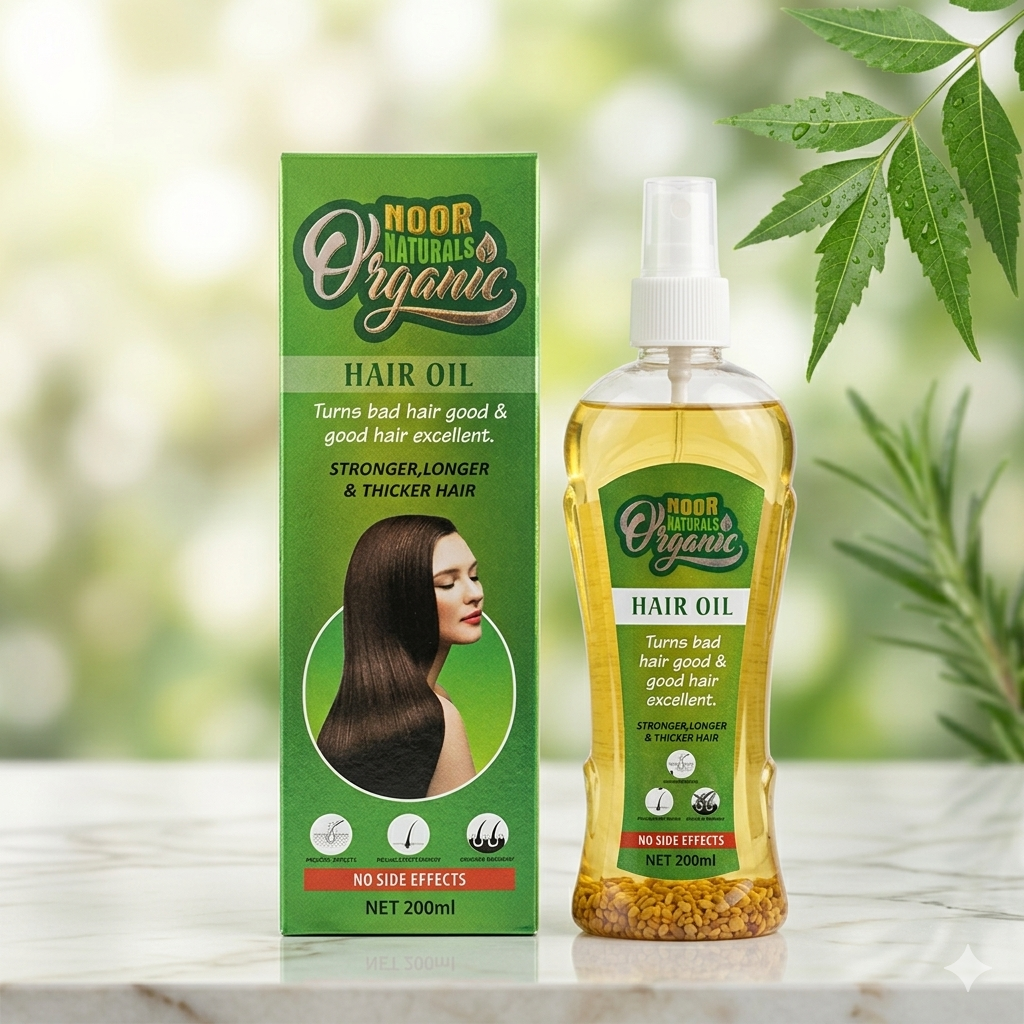 1781769121068 Noor Naturals Organic Hair Oil 200ml - Image 1