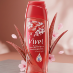 Vivel Moisturising Shower Gel – Red Aloe Vera & Cherry Blossom Scent