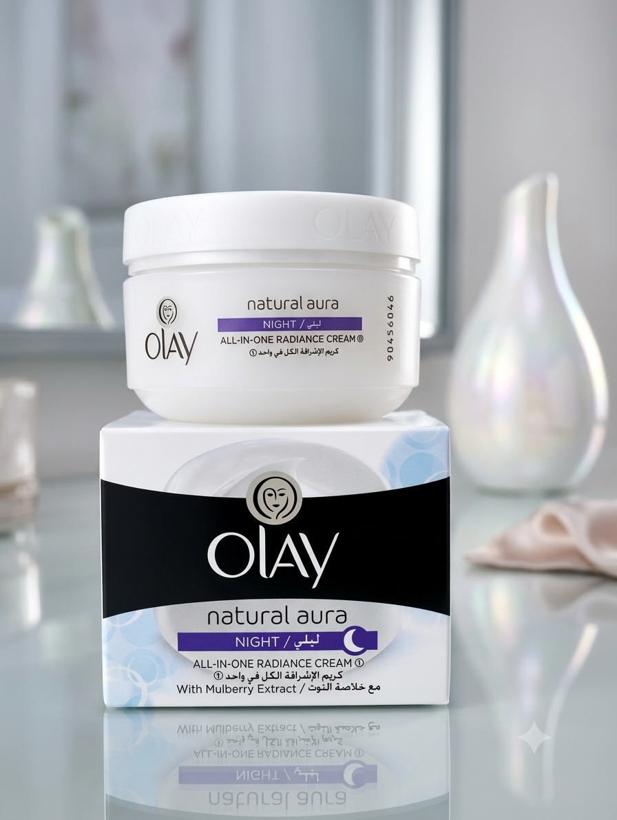 1783345716144 Olay Natural Aura All-in-One Radiance Night Cream - Image 1