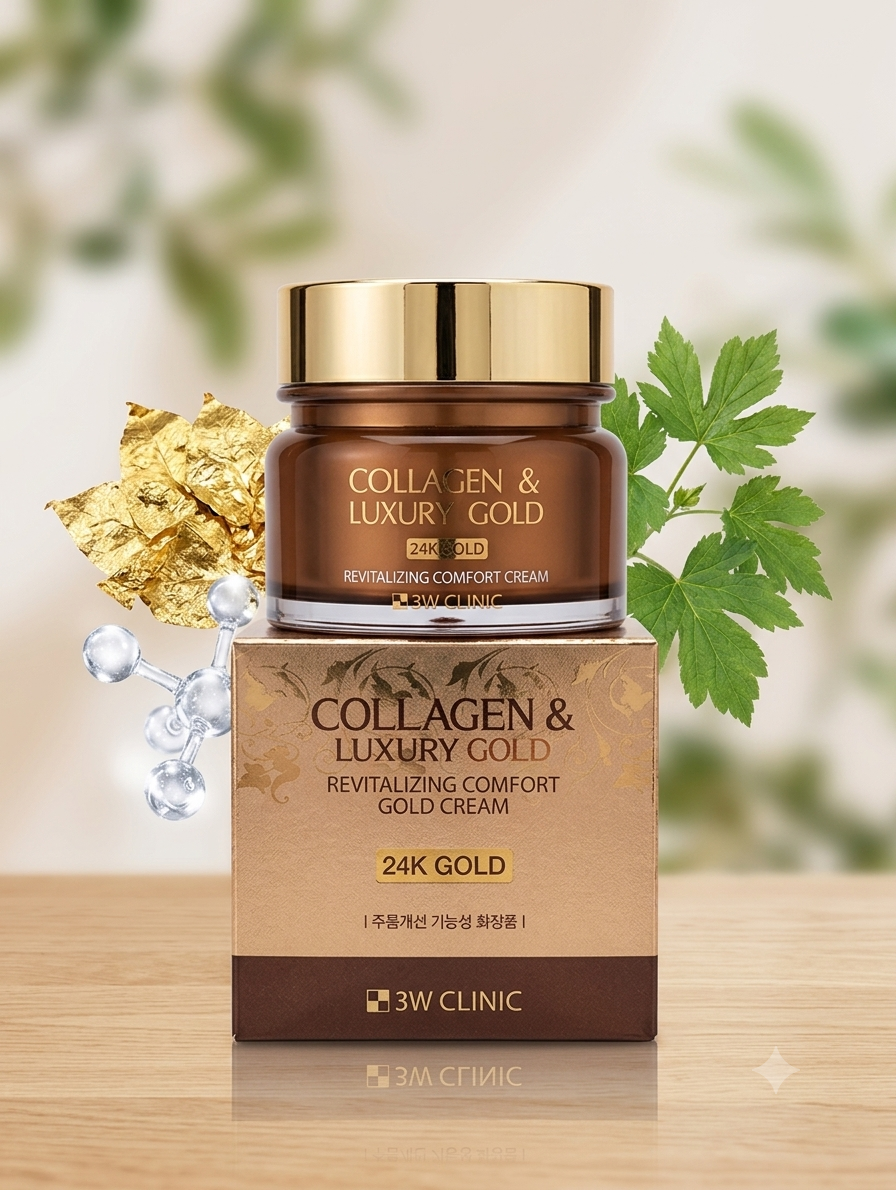 1785256790246 3W Clinic Collagen & Luxury Gold Cream (100g) - Image 1