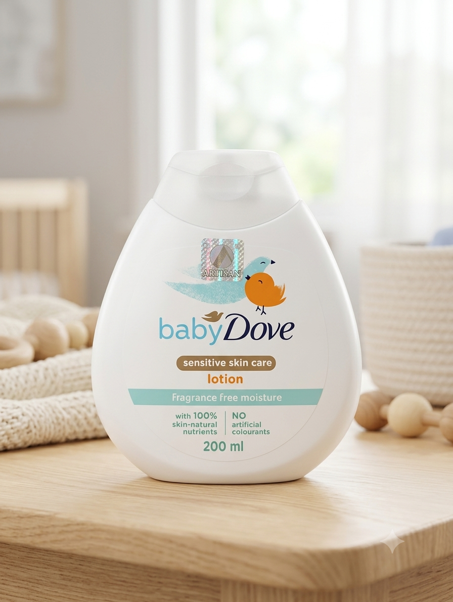 1785305354016 Baby Dove Sensitive Skin Care Lotion – Fragrance Free Moisture (200ml) - Image 1